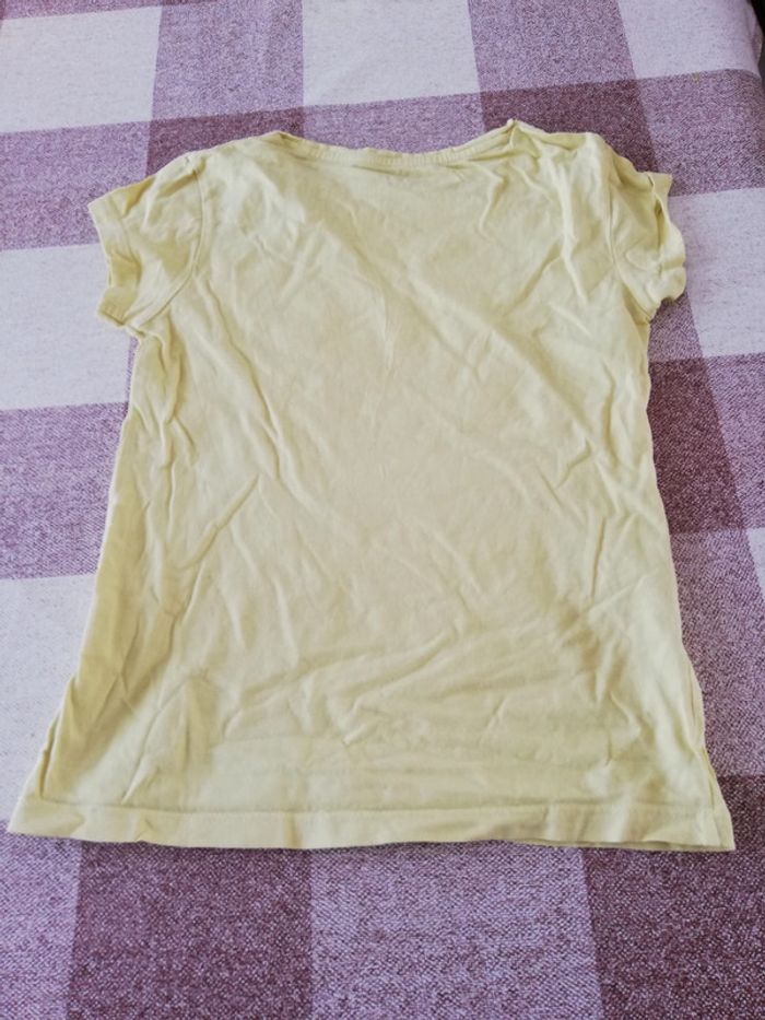 Tee shirt manches courtes jaune Kiabi 8 ans - photo numéro 3