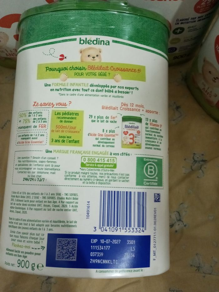 Lait bébé 3eme age - photo numéro 2