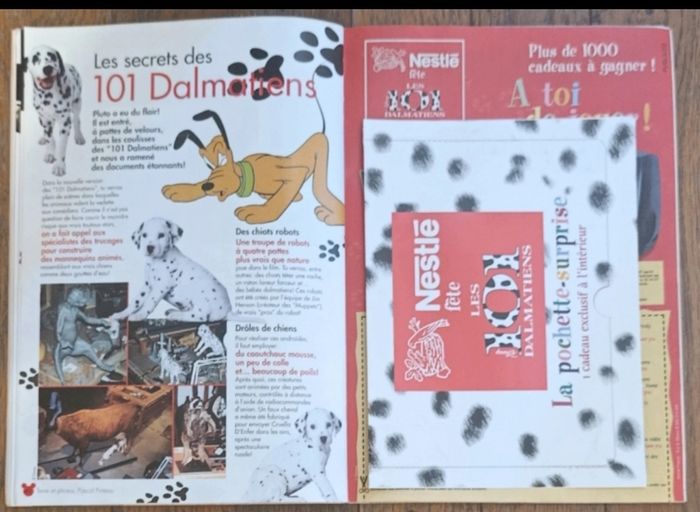 Ancien journal de mickey avec cadeau jeu de cartes 101 dalmatiens N°2337 de 1997 vintage - photo numéro 6
