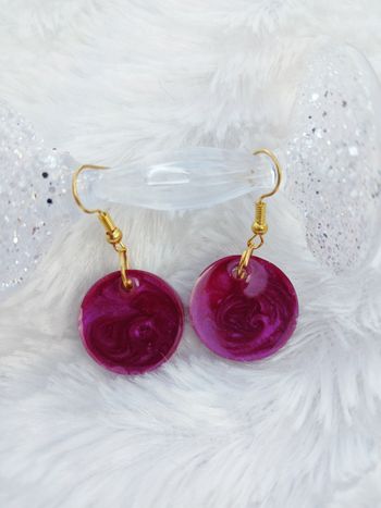 Boucles d'oreilles roses 