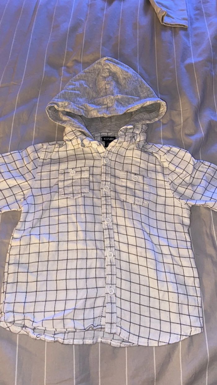 Chemise à carreaux avec capuche - photo numéro 2