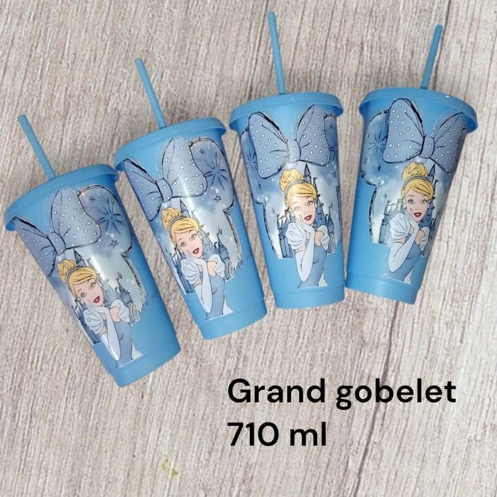 Grand gobelet à paille princesses disney cendrillon - photo numéro 2