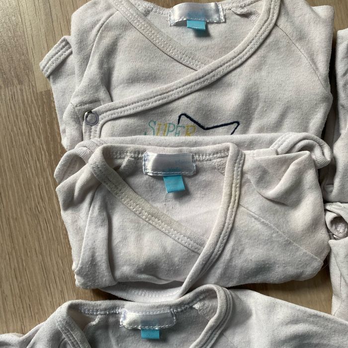 Lot de 5 bodies manches longues naissance - photo numéro 2