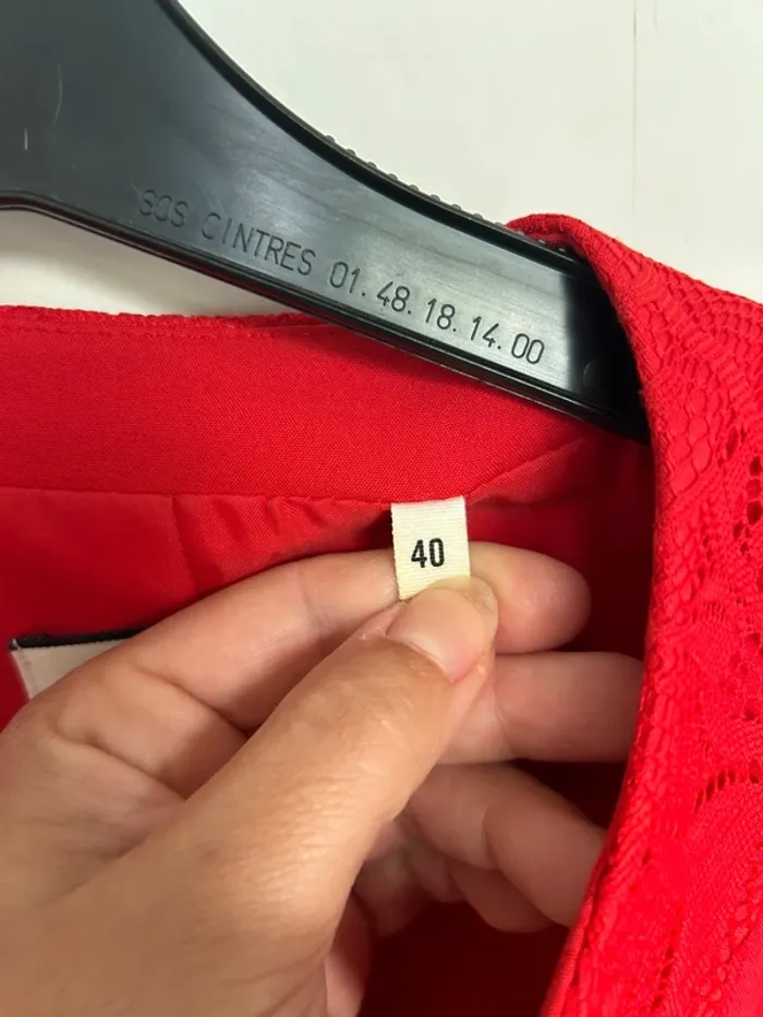 Blazer rouge femme taille 40 nafnaf - photo numéro 5