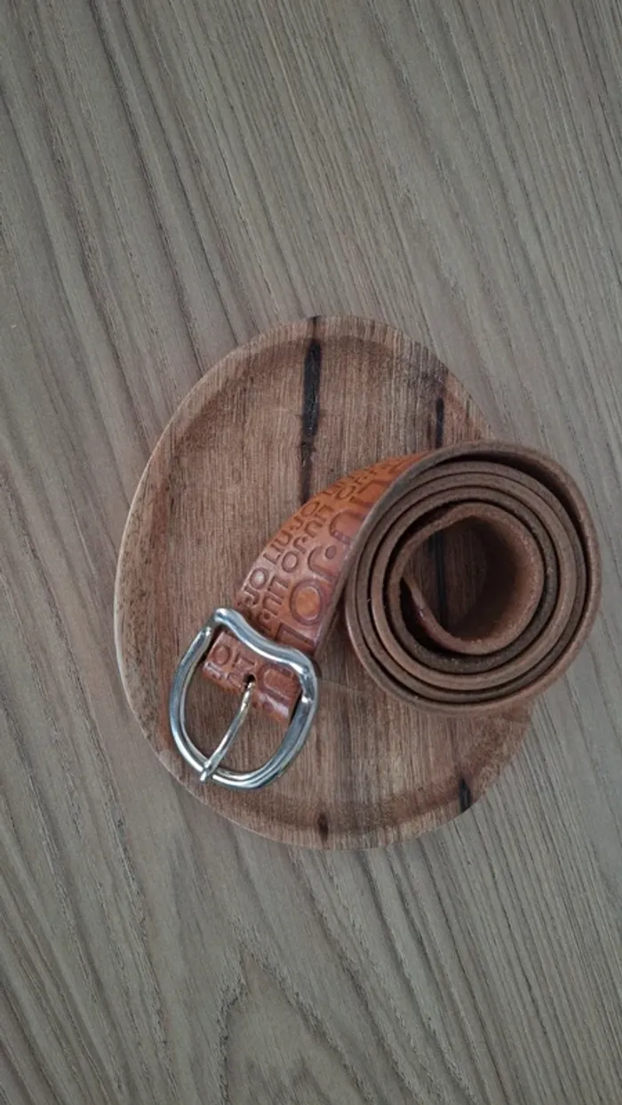 Ceinture Liu Jo en cuir véritable - camel - très bon état - Intemporel de qualité liu jo - photo numéro 3