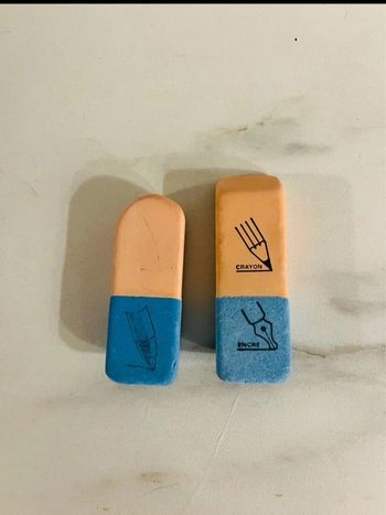 Gomme encre et crayon Vintage