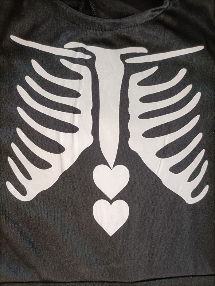 Déguisement halloween squelette 5 ans noir et blanc - photo numéro 4