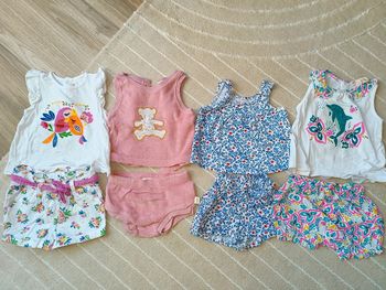 Lot ensembles short été tee shirt été 6 mois