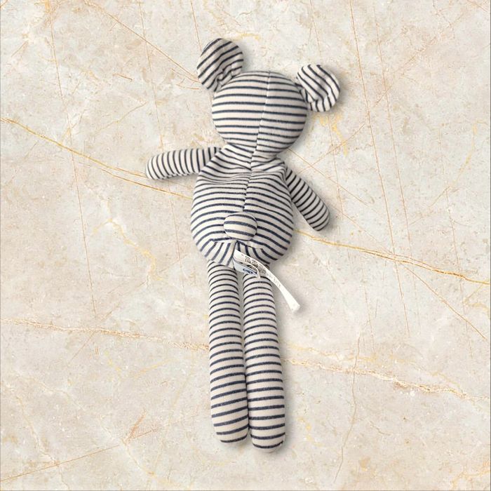 Doudou ours 🐻 souris 🐭 rayé marine Petit Bateau - photo numéro 2