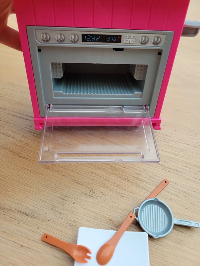 Jouet électronique barbie plan de travail table de cuisson accessoires - photo numéro 6