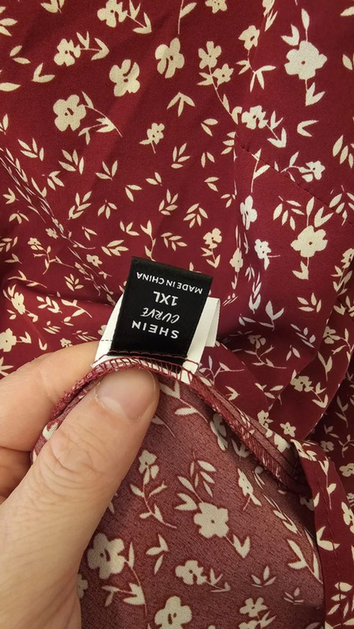 Blouse SHEIN Bordeaux 1XL neuve - photo numéro 3