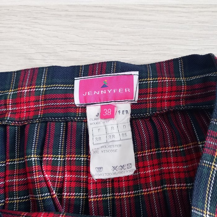 Jupe trapèze vintage à carreaux Jennyfer taille 38 - photo numéro 4