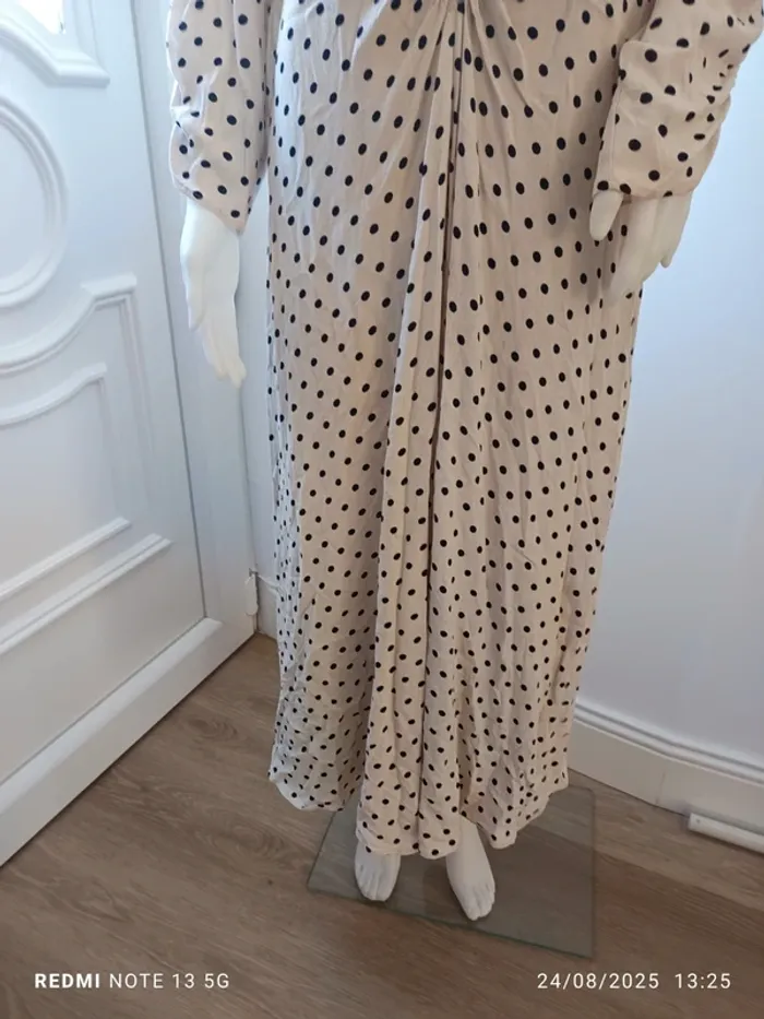 Magnifique robe h&M beige et noir taille L neuve - photo numéro 5