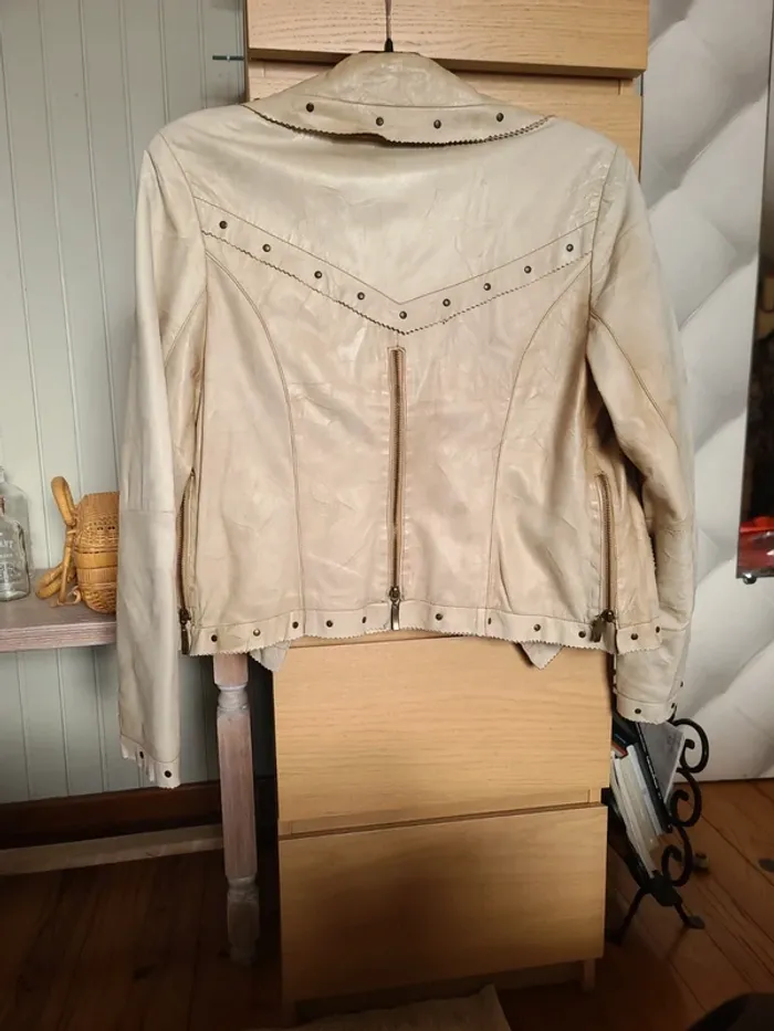 Splendide blouson cuir vintage - photo numéro 3