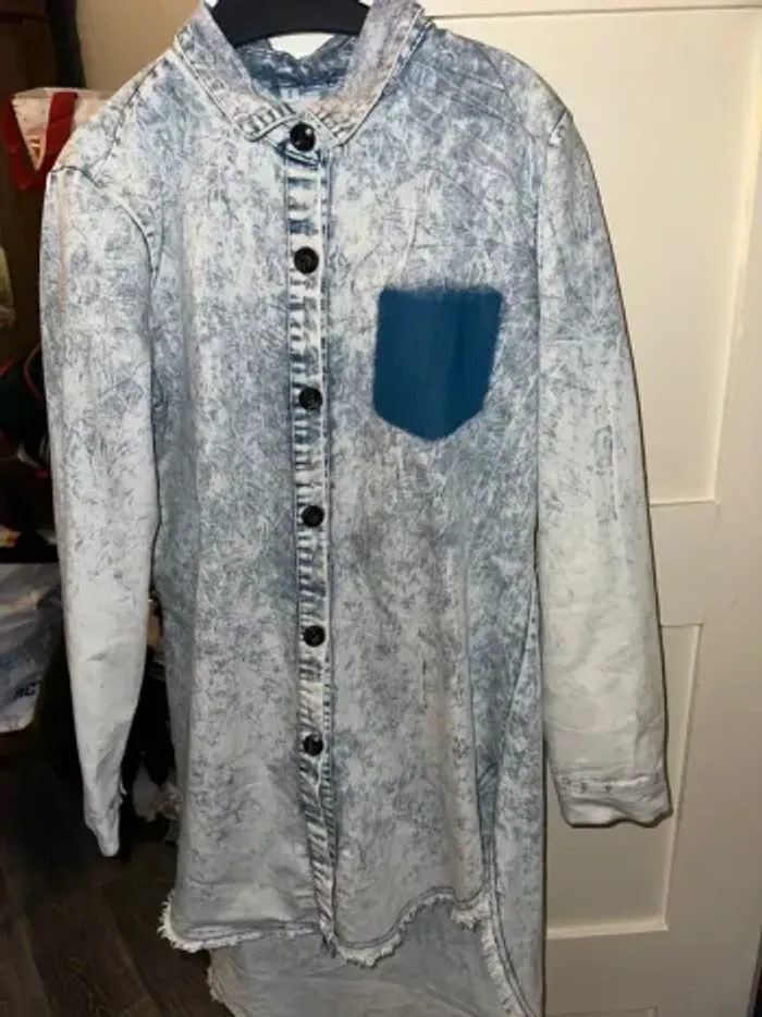 Veste longue en jeans