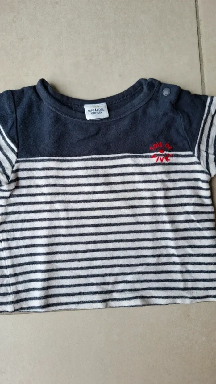 Lot 3 tee-shirts manches longues 12 mois - photo numéro 3