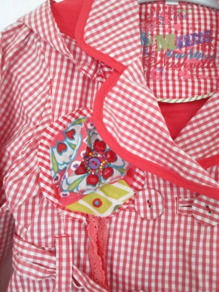 Imperméable vichy rouge Marèse 23 mois TBE - photo numéro 3