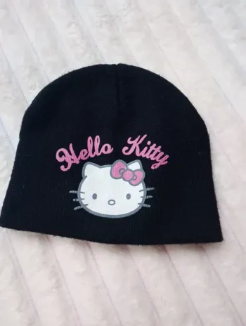 Bonnet Hello Kitty noir T52