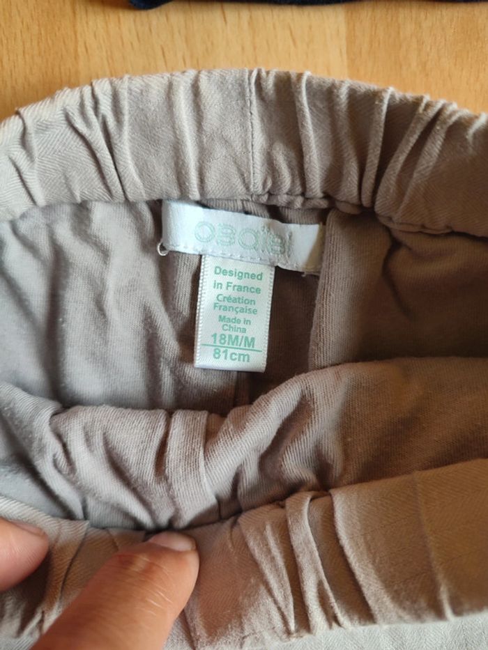 Lot tenue pantalon Obaïbi+ legging/jupe et t-shirt manches longues Mis Cutie en 18M - photo numéro 5