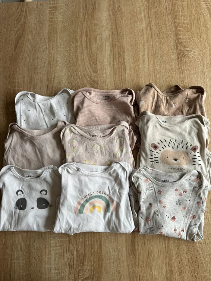 Lot de 9 bodies 24mois
