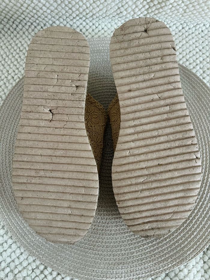 Mules beige en corde à motif tressé taille 38 Merry Scott - photo numéro 6