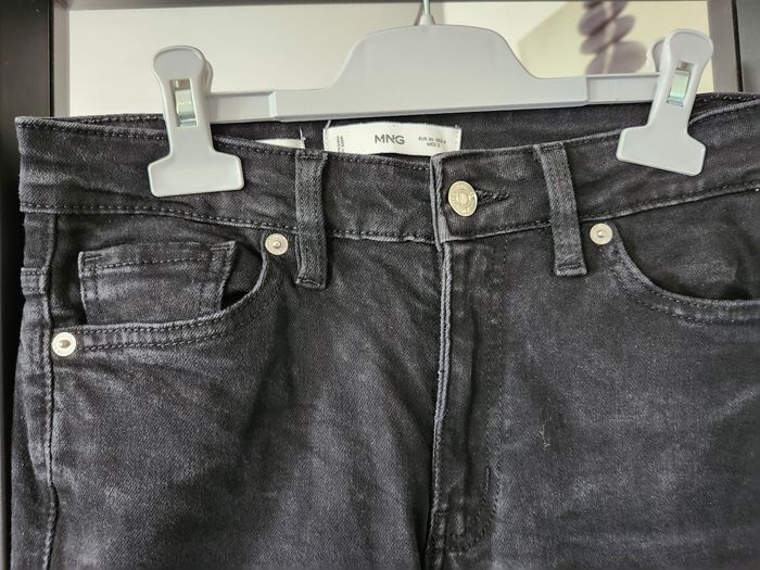 Jean pattes deph noir Mango taille S effet délavé - photo numéro 3