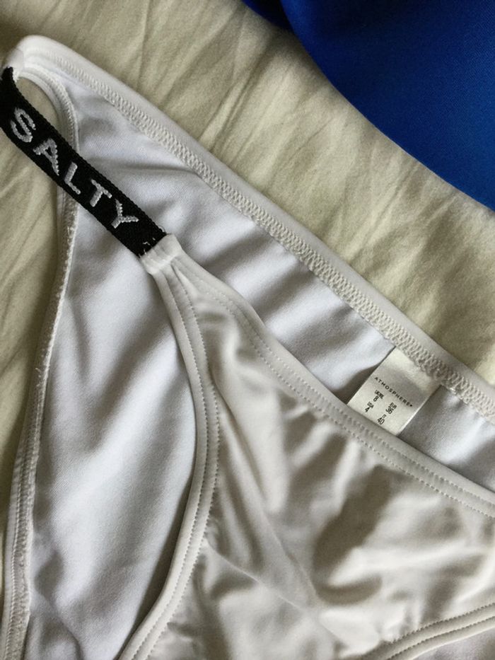Maillot bain culotte blanche et noir T.36 TBE Primark - photo numéro 2