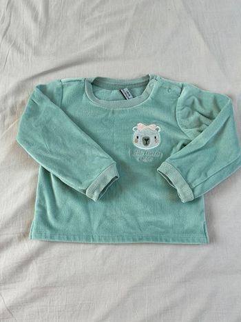 Pull vert 18 mois