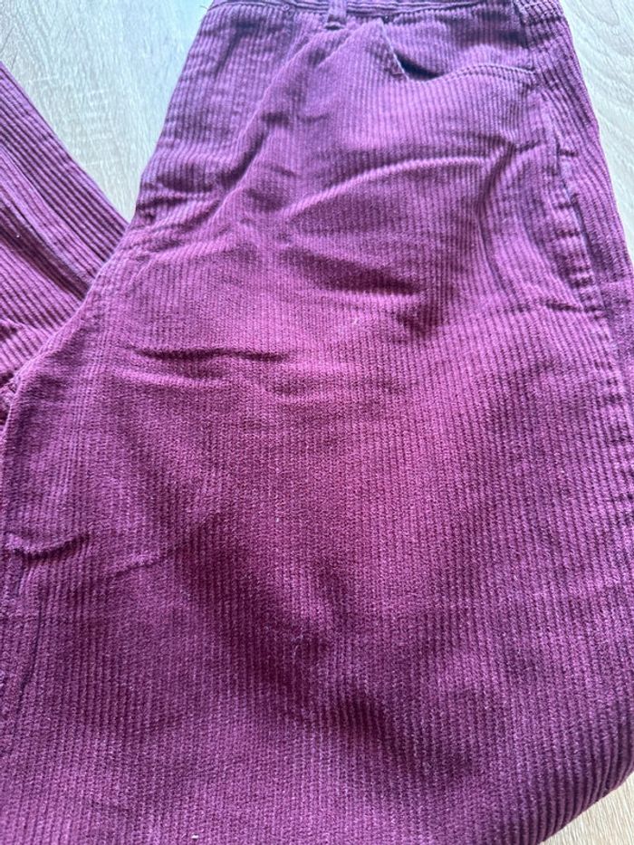 Pantalon bordeaux à velours - photo numéro 2
