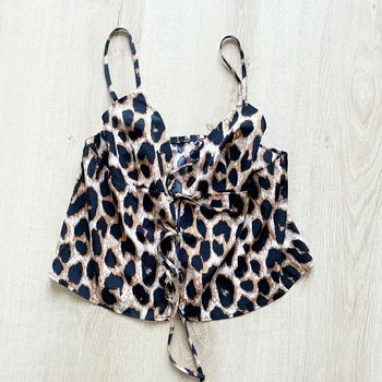 Vintage Haut panthère Femme Safari Exclusive African Ethnique en très bon état (Taille L)