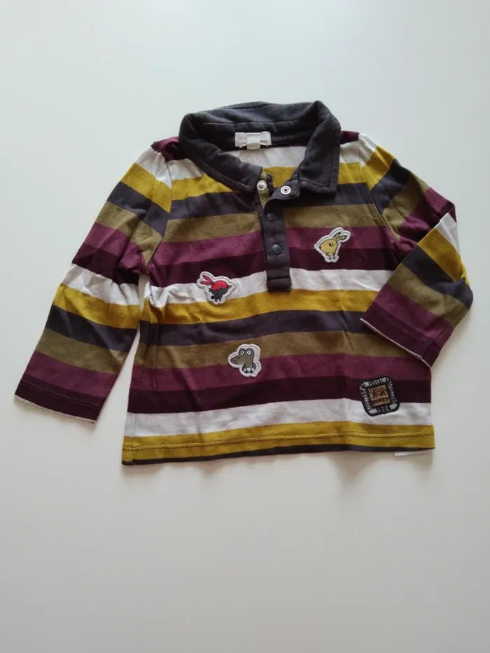 polo rayé garcon 12 mois dpam