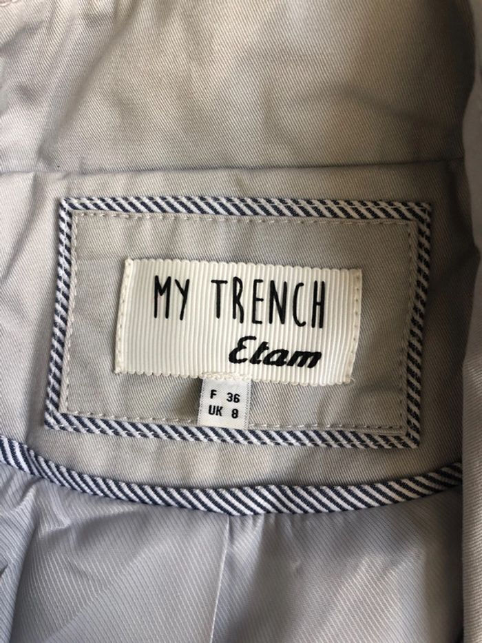 Trench gris clair Etam taille 36 - photo numéro 2