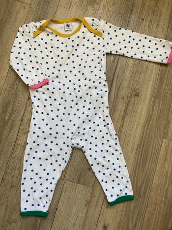 Grenouillère combinaison à pois multicolore 18 m