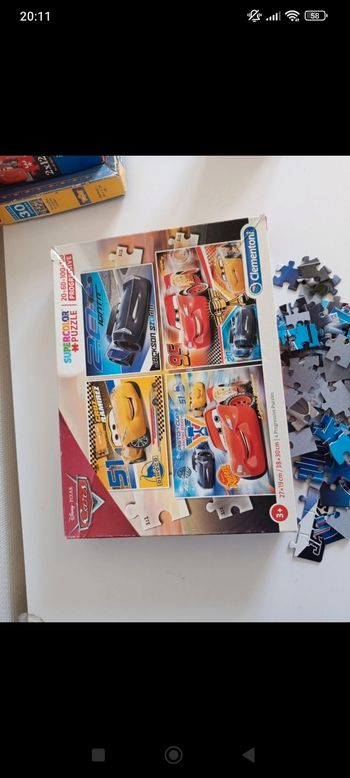 4 puzzles cars 