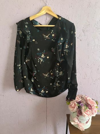 Blouse fluide fleurie et oiseaux Kiabi - Très bon état - Taille M
