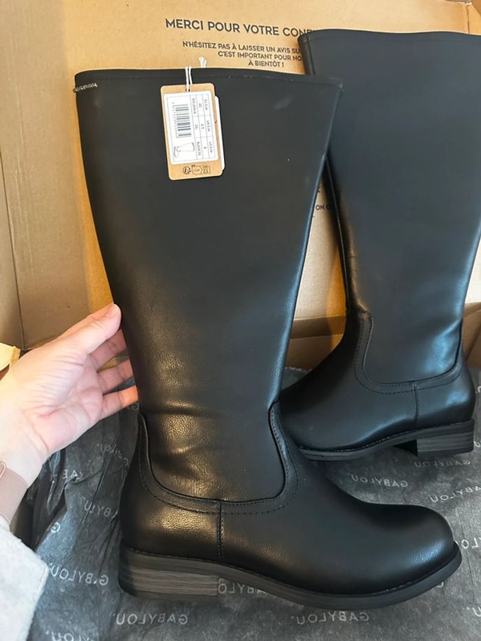 Bottes noires en cuir - Gabylou - photo numéro 2