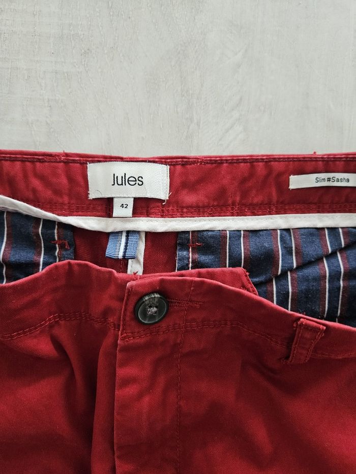 Pantalon chino rouge Jules - photo numéro 2