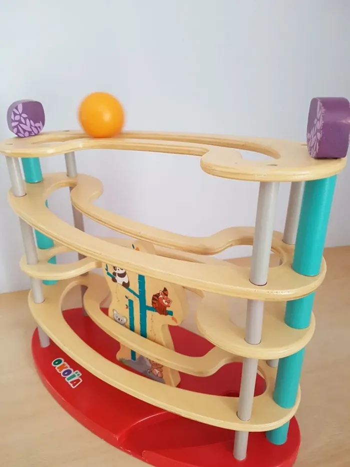 Okoïa, toboggan à balle panda en bois - photo numéro 9