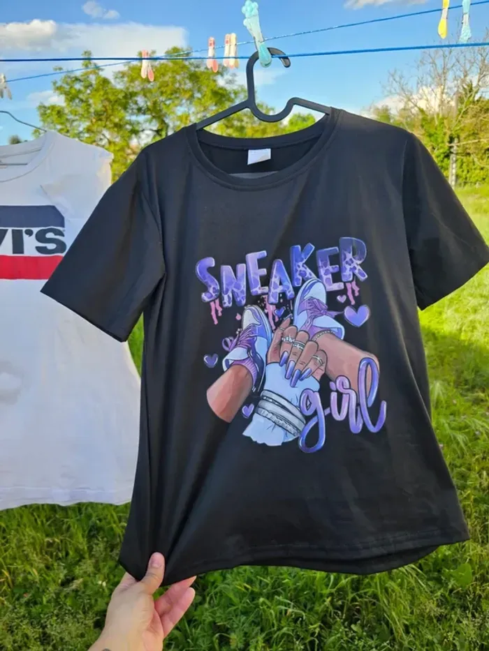 TEE shirt taille s +1 gratuit taille S femme fille noir - photo numéro 4