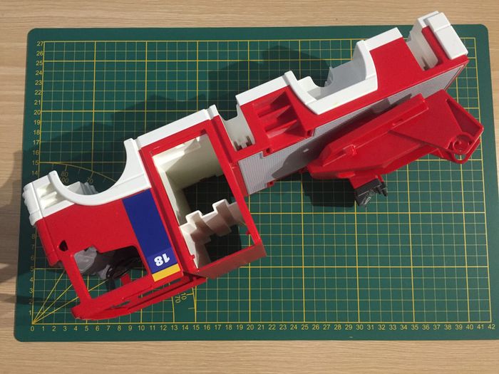 Carcasse camion pièce détachée Playmobil 4820 Camion de pompiers grande échelle #A61 - photo numéro 3