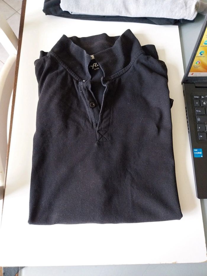 Polo Homme noir Taille 5XL