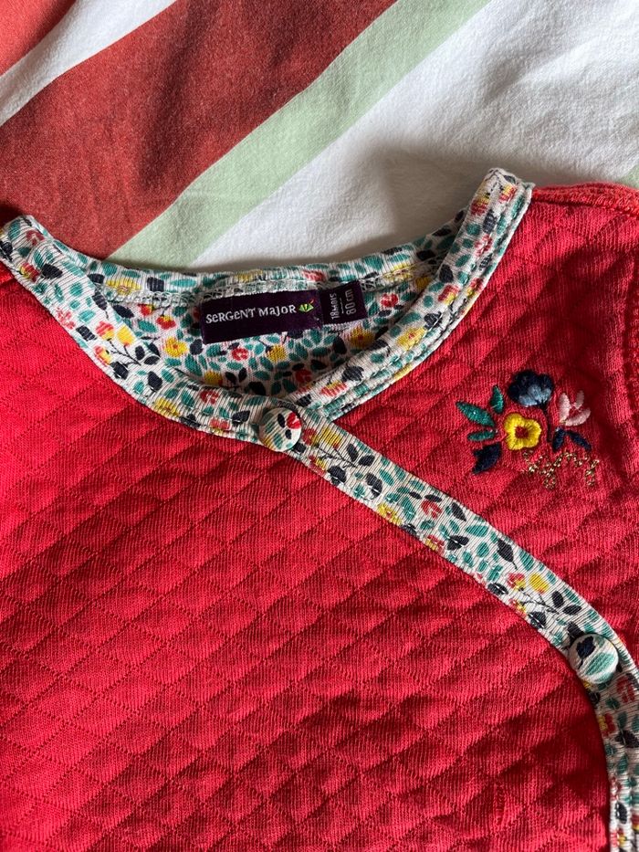 Gilet sergent major 18mois rouge-Liberty - photo numéro 3