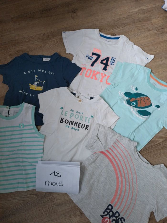Lot tshirt 12mois