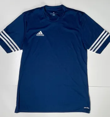 Adidas t-shirt blue white sports Climalite Mens M