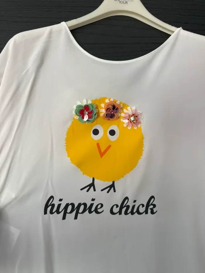 Top t shirt blanc Moschino - photo numéro 9