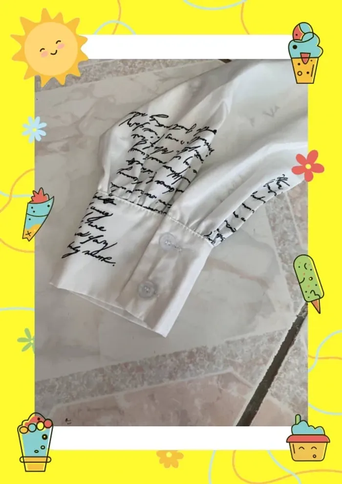 Robe chemise S 36 imprimé lettres - photo numéro 6