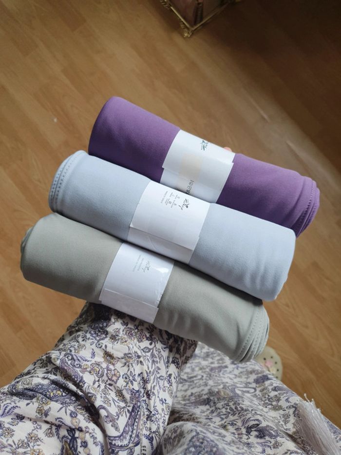 Lot de 3 voiles/hijab en jersey premium luxe - photo numéro 10