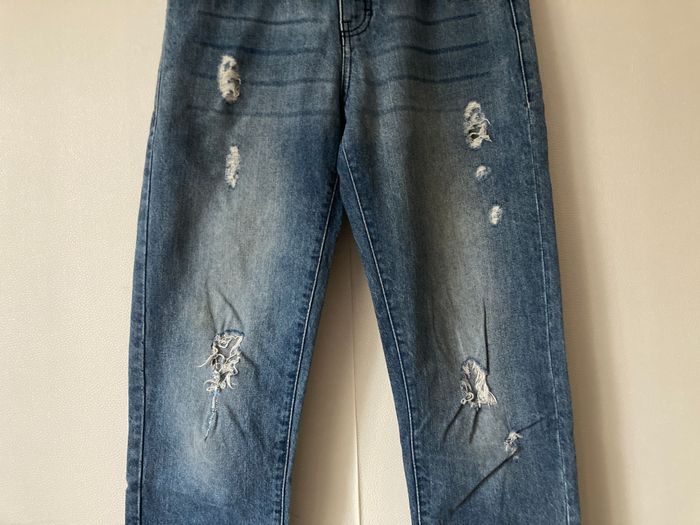jeans droit troué coupe boy fit - photo numéro 4