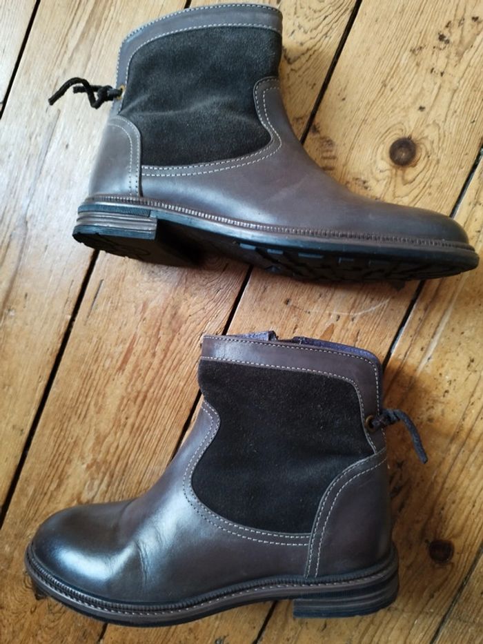 Bottines cuir marron 32 - photo numéro 7
