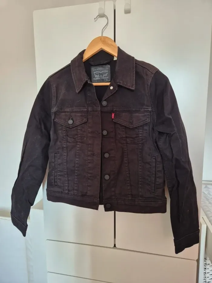 Veste en jeans LEVI'S authentique taille S noir - photo numéro 2
